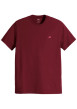 Thumbnail T-shirt en coton bordeaux à coupe droite pourvu d'un col rond