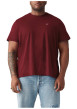 Thumbnail T-shirt en coton bordeaux à coupe droite pourvu d'un col rond - Image 3