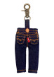 Thumbnail Porte-clés en coton indigo pourvu d'un design en forme de jean - Image 2