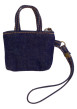 Thumbnail Porte-clés mini sac en coton indigo pourvu d'une dragonne sur le côté - Image 2