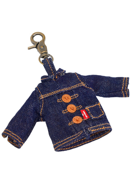 Porte-clés en coton indigo pourvu d'un design...