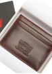 Thumbnail Porte-cartes brun en cuir brun véritable pourvus de multiples compartiments - Image 4