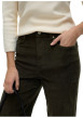 Thumbnail Pantalon en coton kaki uni avec une coupe bootcut muni d'un zip et d'un bouton - Image 5