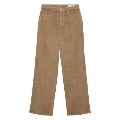 Pantalon en coton camel uni avec une coupe...