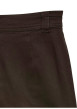 Thumbnail Jean en coton chocolat uni avec une coupe flare muni d'un zip et d'un bouton - Image 2