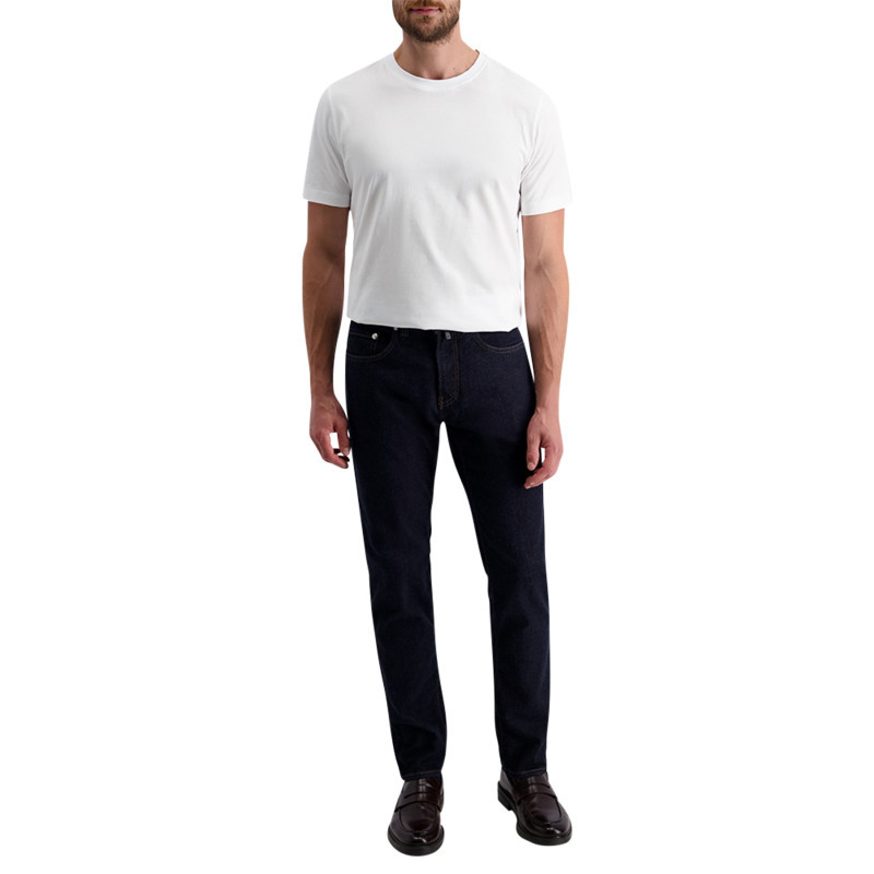 Cardin Sportswear - Jean Bleu Foncé Avec Une Coupe Tapered Et Des Rivets Argentés - Bleu Foncé