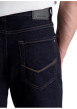 Thumbnail Jean bleu foncé avec une coupe tapered et des rivets argentés - Image 4