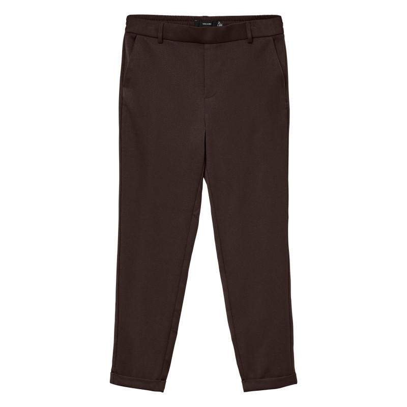 Vero Moda - Pantalon Chino Chocolat Uni Avec Une Coupe Ajustée Et Une Taille élastiquée - Marron Vero Moda - Pantalon Chino Chocolat Uni Avec Une Coupe Ajustée Et Une Taille élastiquée - Marron