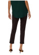 Thumbnail Pantalon chino chocolat uni avec une coupe ajustée et une taille élastiquée - Image 4