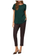 Thumbnail Pantalon chino chocolat uni avec une coupe ajustée et une taille élastiquée - Image 5