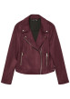 Thumbnail Veste perfecto bordeaux unie avec une coupe droite et des manches longues
