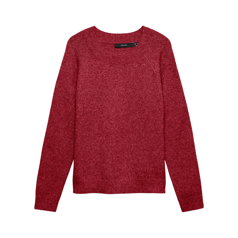 Vero Moda - Pull Rouge Uni Pourvu D'une Coupe Droite Et De Manches Longues - Rouge Vero Moda - Pull Rouge Uni Pourvu D'une Coupe Droite Et De Manches Longues - Rouge