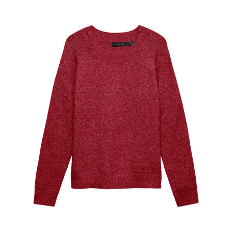 Pull rouge uni pourvu d'une coupe droite et de...