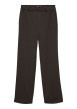 Thumbnail Pantalon chino chocolat uni avec une coupe droite et une taille élastiquée
