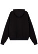 Thumbnail Sweat zippé en coton noir uni avec une coupe droite et un col à capuche - Image 2