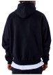 Thumbnail Sweat zippé en coton noir uni avec une coupe droite et un col à capuche - Image 5