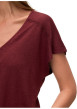 Thumbnail T-shirt bordeaux uni avec des manches courtes et une coupe droite - Image 5