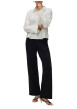 Thumbnail Pantalon chino noir uni avec une coupe large et une taille élastiquée - Image 3