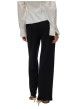 Thumbnail Pantalon chino noir uni avec une coupe large et une taille élastiquée - Image 4