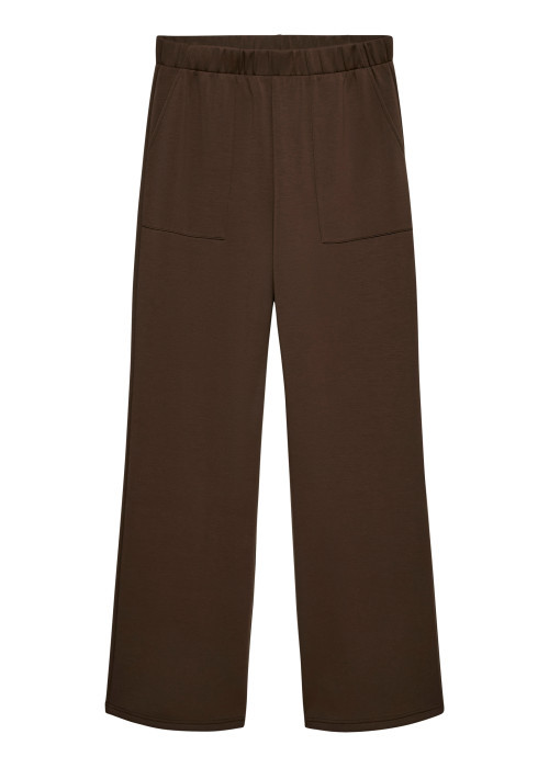 Pantalon chino chocolat uni avec une coupe...