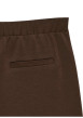 Thumbnail Pantalon chino chocolat uni avec une coupe large et une taille élastiquée - Image 2
