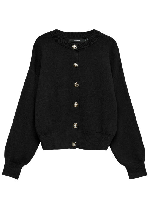 Gilet noir uni avec une coupe oversize et des...