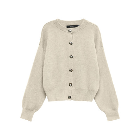 Gilet beige clair uni avec une coupe oversize...