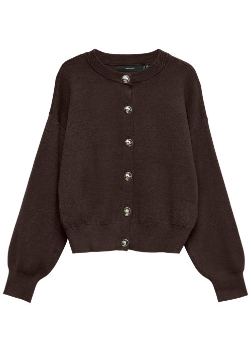 Gilet chocoat uni avec une coupe oversize et...