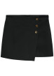Thumbnail Jupe-short classique noire unie pourvue d'une coupe droite