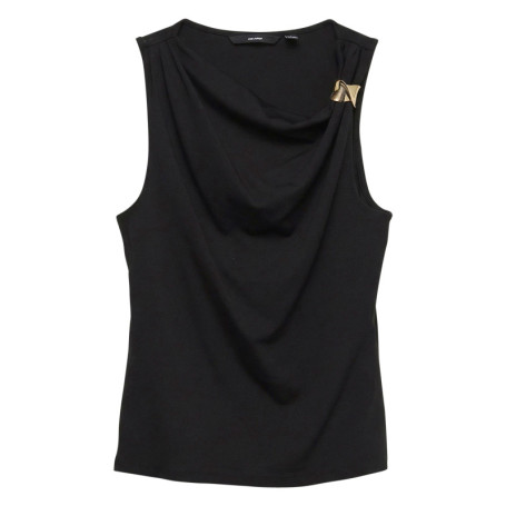 Top noir uni basique pourvu d'une coupe droite...