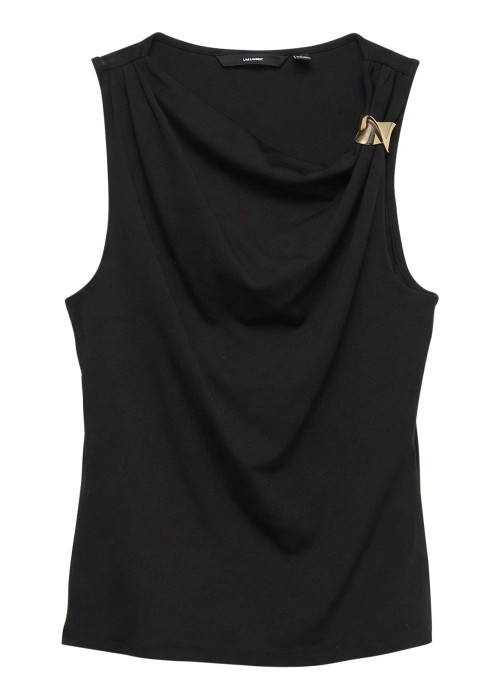 Top noir uni basique pourvu d'une coupe droite...