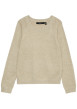 Thumbnail Pull beige uni doté d'une coupe ample et des manches longues