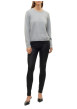 Thumbnail Pull gris clair uni pourvu d'une coupe large et des manches longues - Image 4