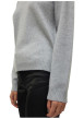 Thumbnail Pull gris clair uni pourvu d'une coupe large et des manches longues - Image 6