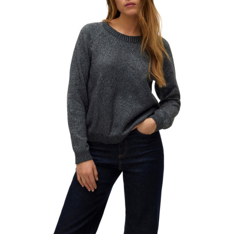 Pull anthracite uni avec une coupe droite et...