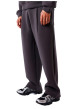 Thumbnail Pantalon jogging anthracite uni avec une coupe bootcut et une taille basse - Image 5