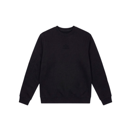 Sweat en coton noir uni avec une coupe droite...