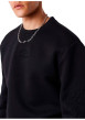 Thumbnail Sweat en coton noir uni avec une coupe droite et un col rond - Image 5