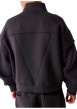 Thumbnail Sweat zippé anthracite uni avec une coupe droite et un col montant - Image 2