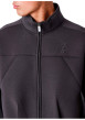 Thumbnail Sweat zippé anthracite uni avec une coupe droite et un col montant - Image 3
