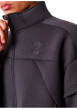 Thumbnail Sweat zippé anthracite uni avec une coupe droite et un col montant - Image 4