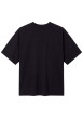 Thumbnail T-shirt en coton noir uni avec une coupe droite et un col rond