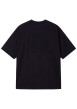 Thumbnail T-shirt en coton noir uni avec une coupe droite et un col rond - Image 2