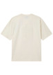 Thumbnail T-shirt en coton écru uni avec une coupe droite et un col rond - Image 2