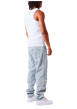 Thumbnail Jean en coton stone uni avec une coupe bootcut et une taille basse - Image 3