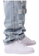 Thumbnail Jean en coton stone uni avec une coupe bootcut et une taille basse - Image 5