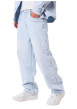 Thumbnail Jean en coton stone uni avec une coupe bootcut et une taille basse - Image 5