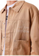 Thumbnail Veste en coton moutarde unie à coupe droite avec un col à revers - Image 5