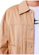 Thumbnail Veste en coton moutarde unie à coupe droite avec un col à revers - Image 6