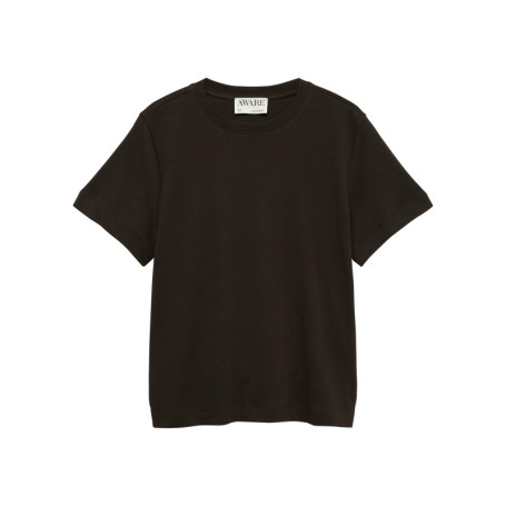 T-shirt en coton biologique chocolat uni pourvu...